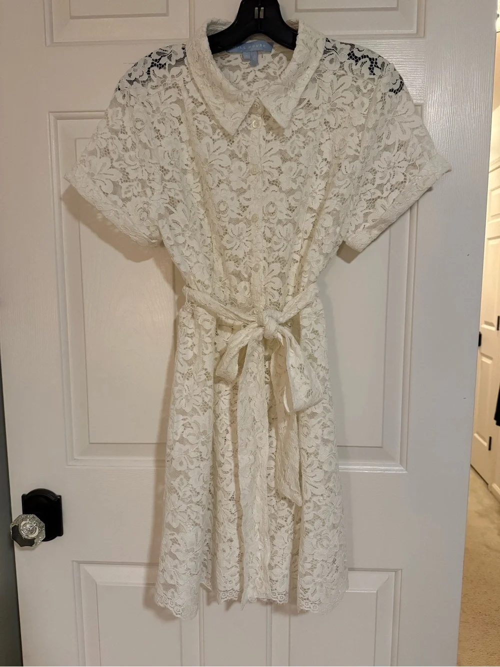NWOT Hill House Home The Laura Shirt Dress White Lace Large Bridal Bride - Picture 8 of 9